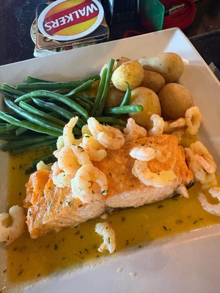 fish dinner at the John selden, worthing